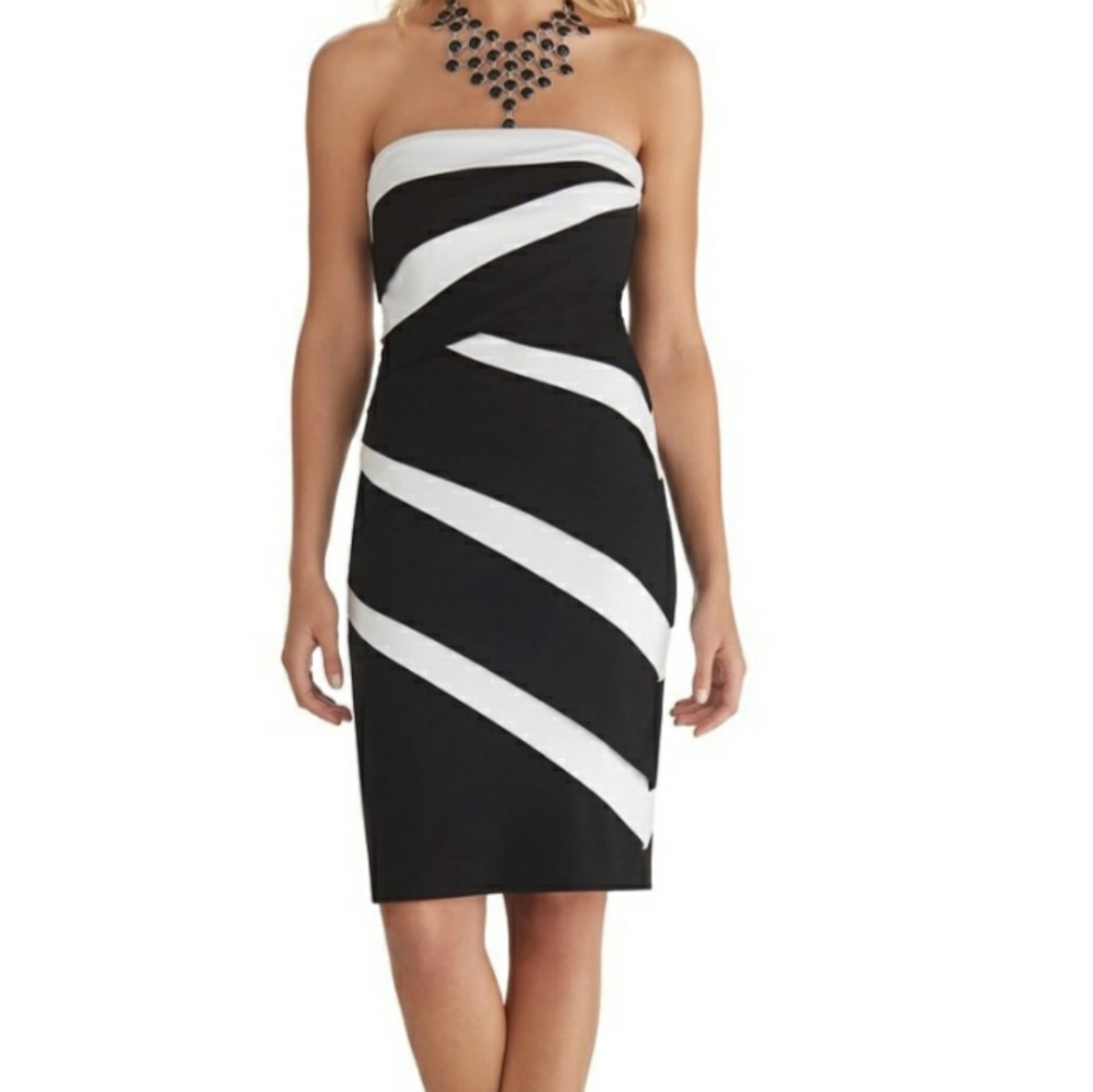 WHBM ColorBLock INSTANTLY Slimming dress